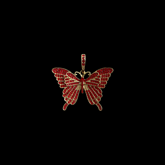 M-18 big red butterfly pendant