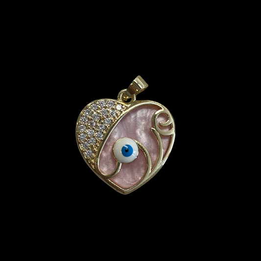 H-79 eye heart pendant