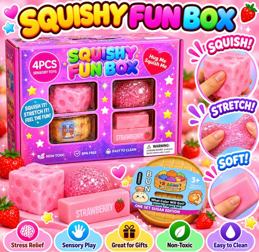Kit 4pcs pink Squishy