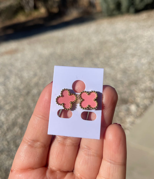 Pink Trébol Earrings