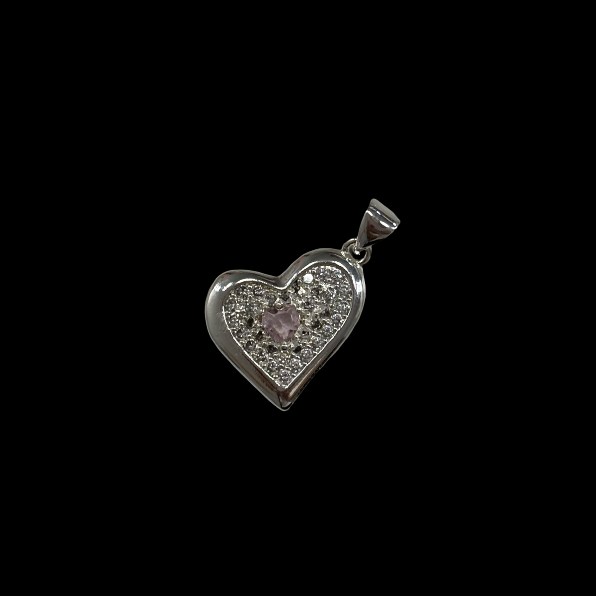 H-82 heart silver