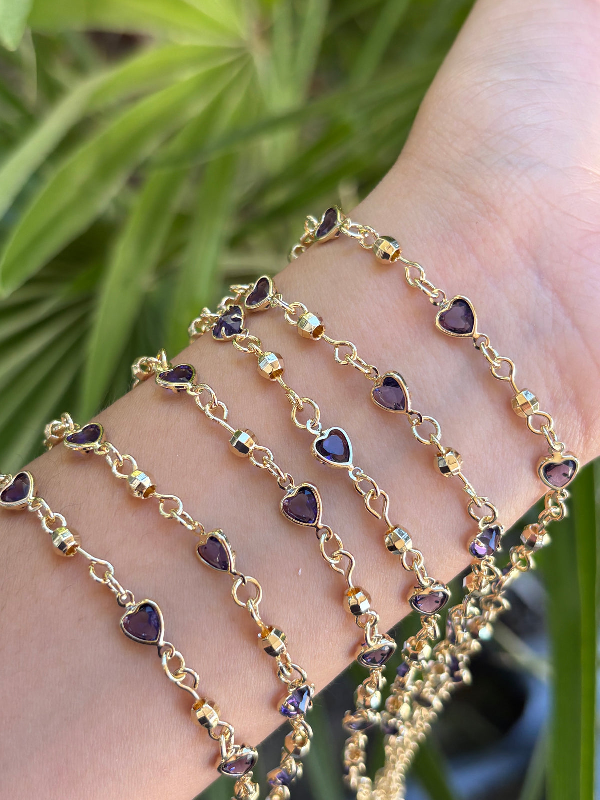 Heart purple bracelet pack