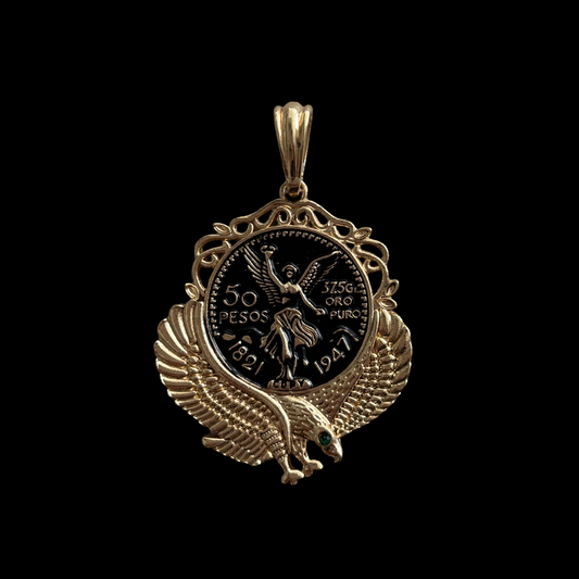 G-9 centenario pendant gold