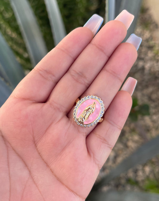 Pink Virgen Adjustable Ring