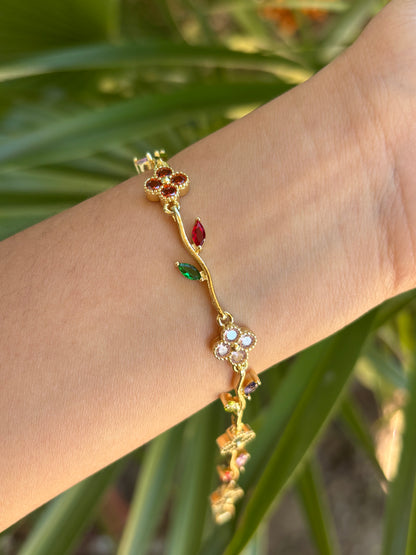 106-A flower multi bracelet