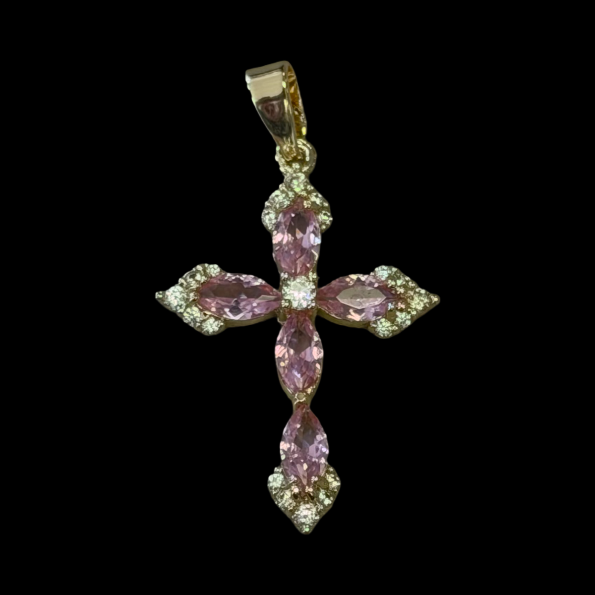 C-64 Pink Cross Pendant