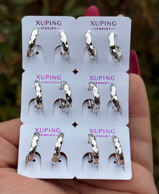 Silver Hoop Earring 6pc #4553