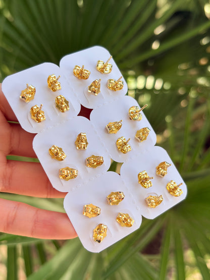 Trébol gold earring 12pcs