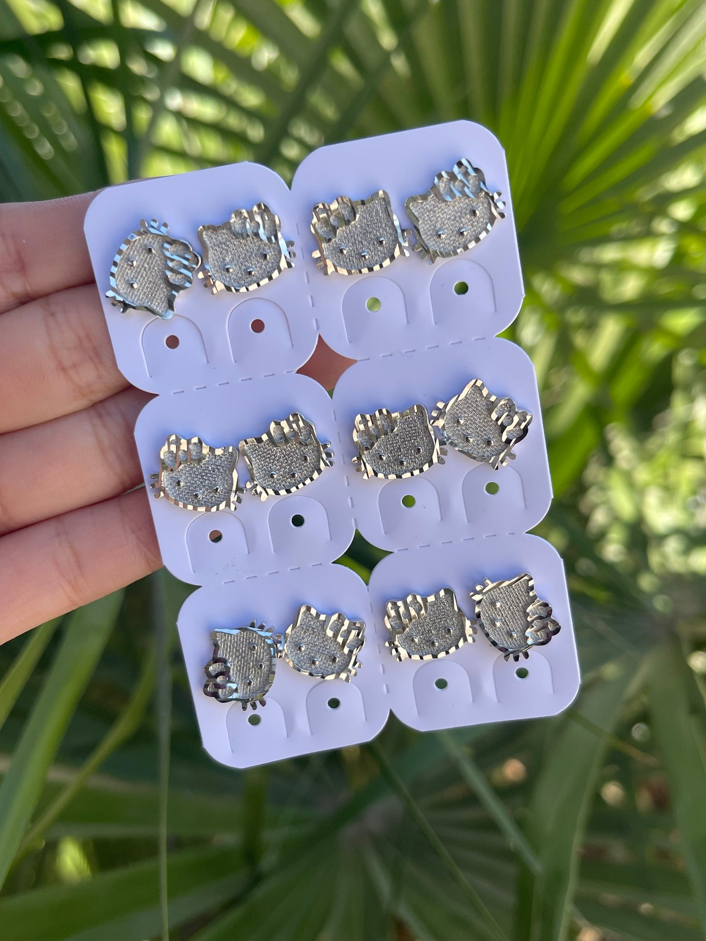 Face earring silver pack