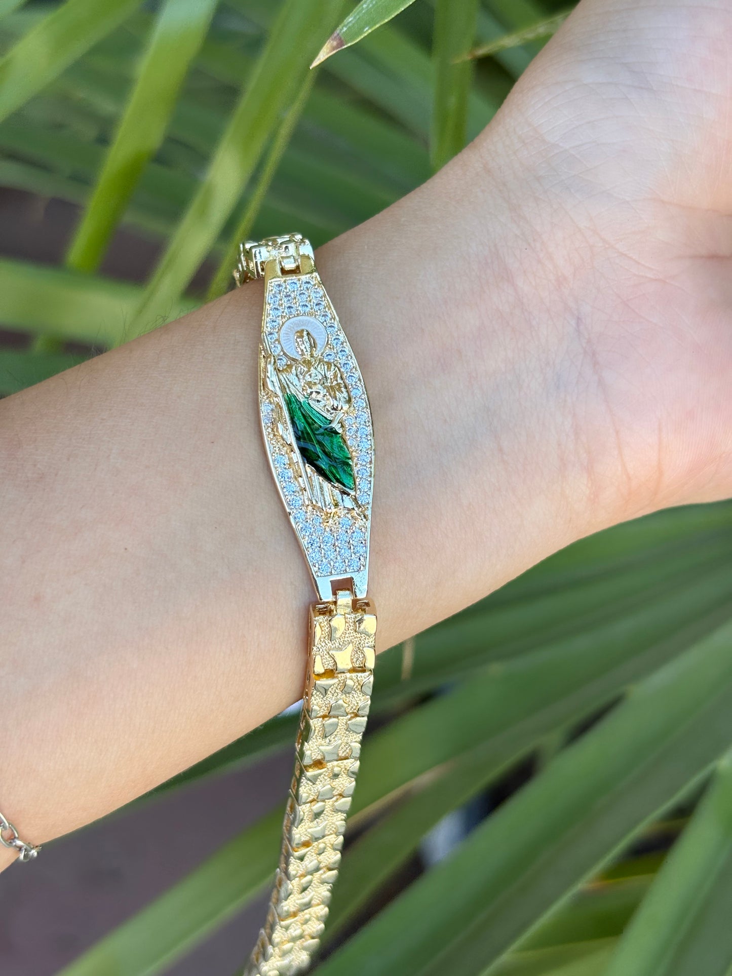 Sj nugget bracelet green #7-A