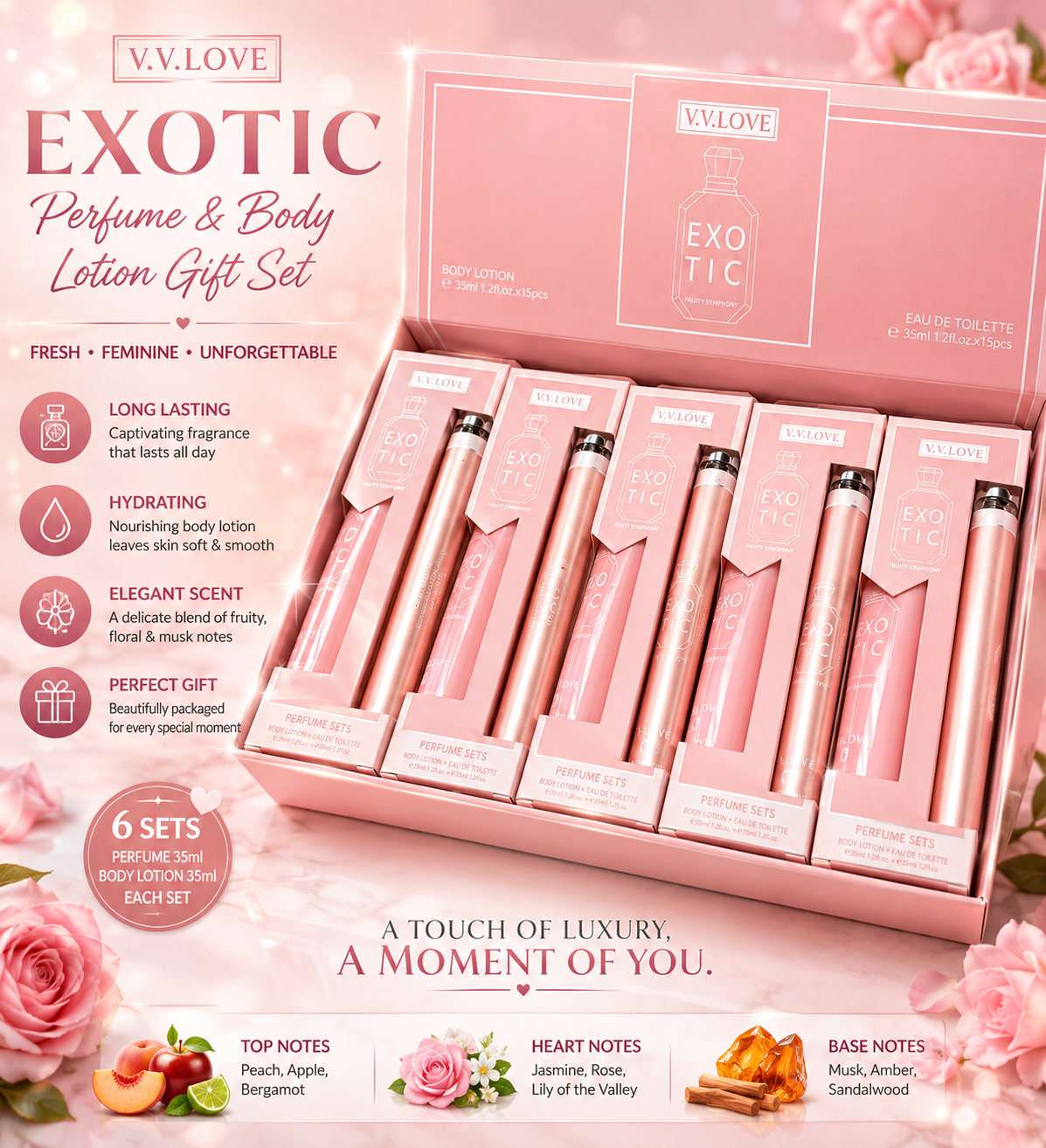 Exotic 15pc Perfume & Lotion Duo