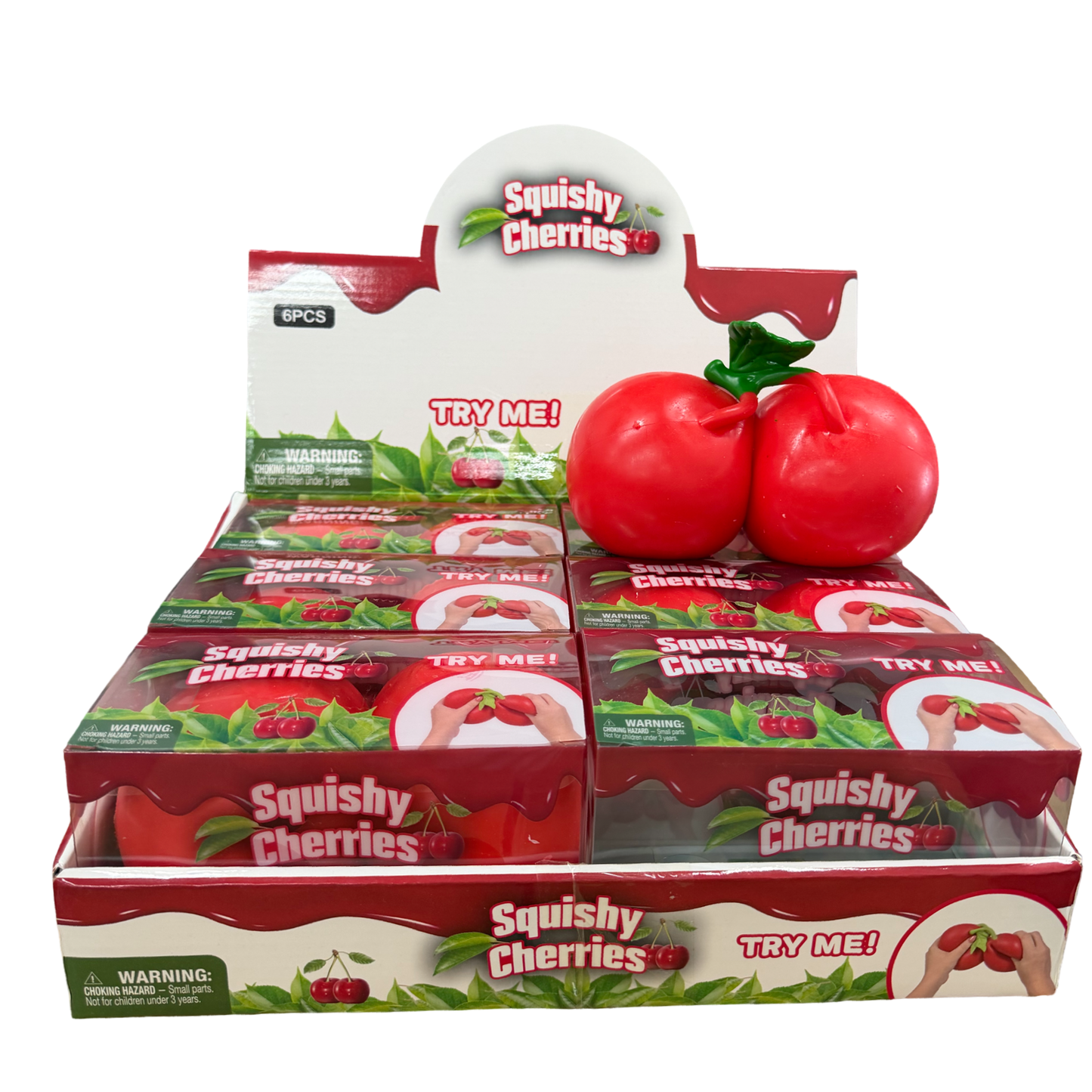 6pc Cherry Squishy