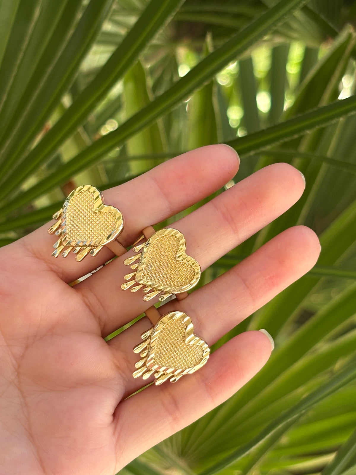 Gota corazón ring 1pc