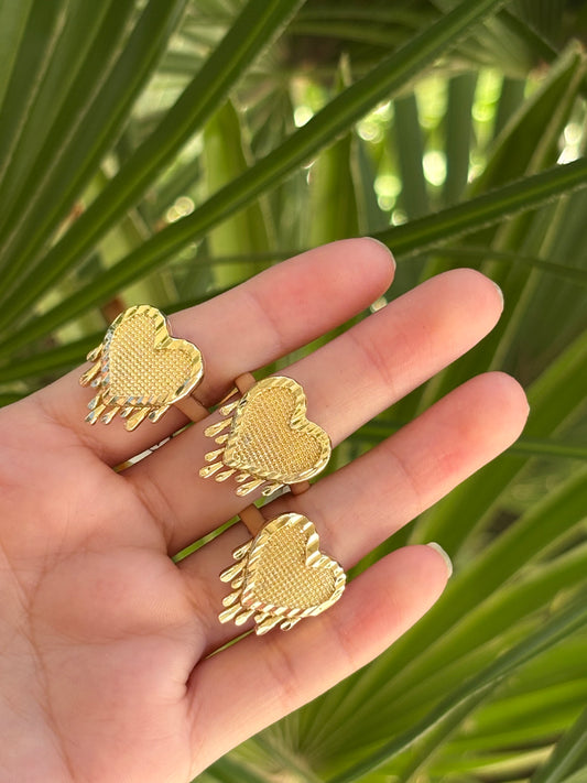 Gota corazón ring 1pc