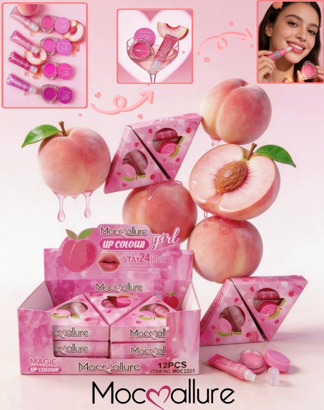 12pc Peach Duos