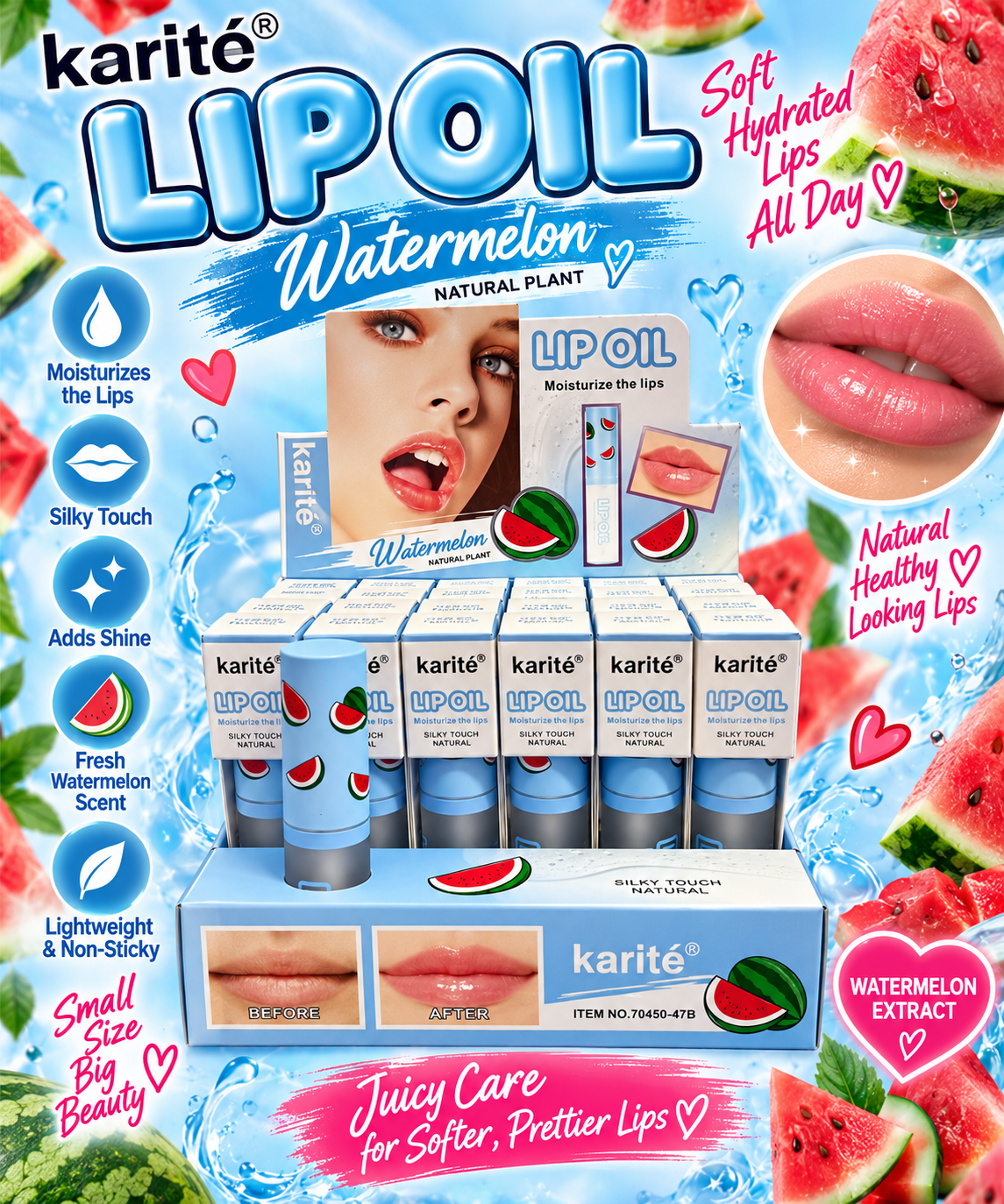 Watermelon Lip Oil 24pc #70450