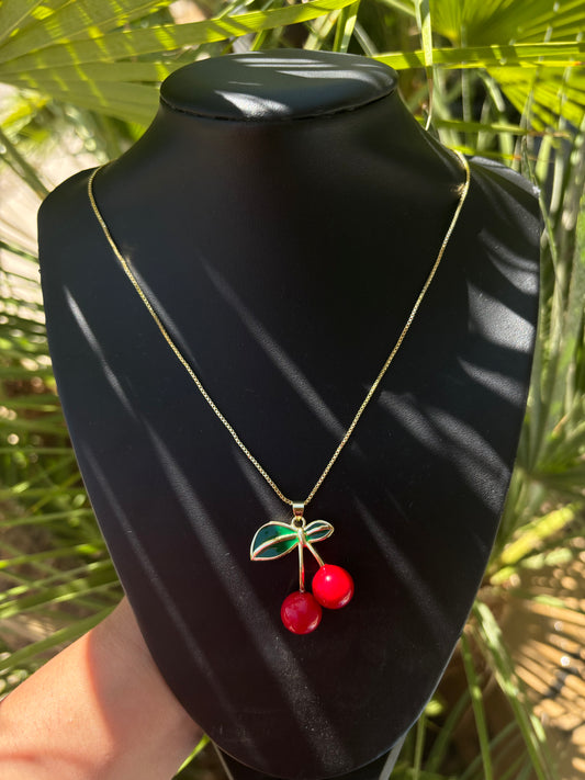 Cherry Pendant With Chain