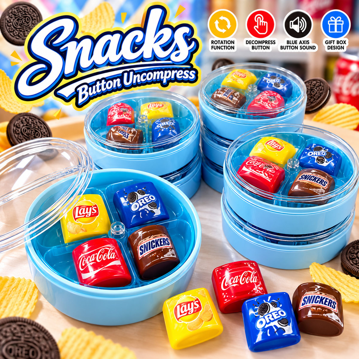 Snack Spinner Clicker Toy 12pc