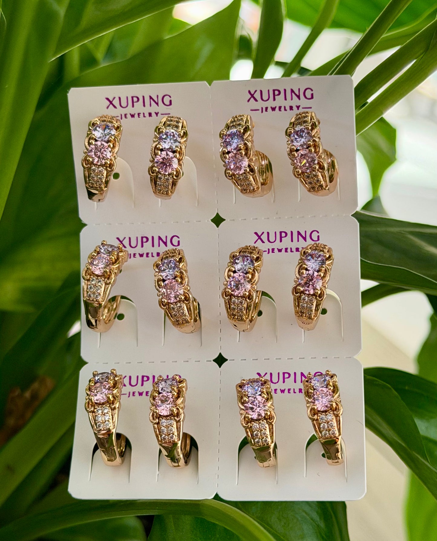 Pink purple earring pack #0913