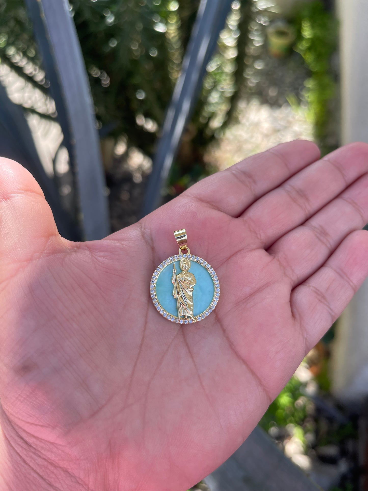 SJ Blue Background Pendant