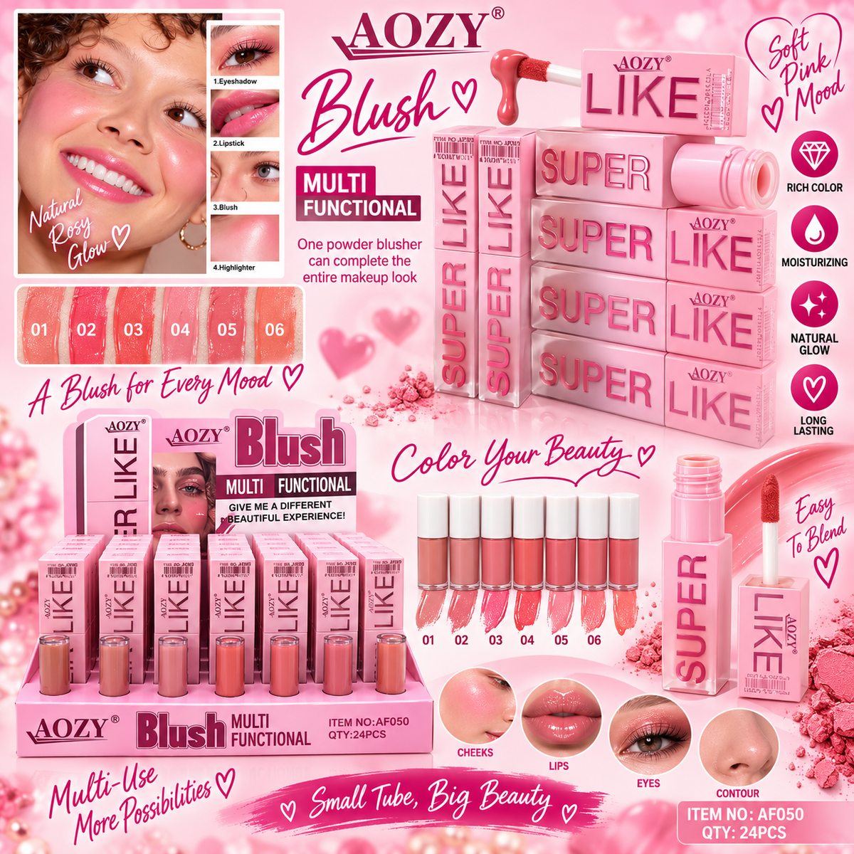 AOZY Blush 24pc #AF050