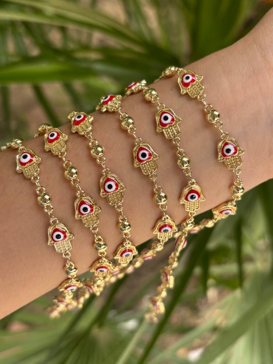 Red eye bracelet pack