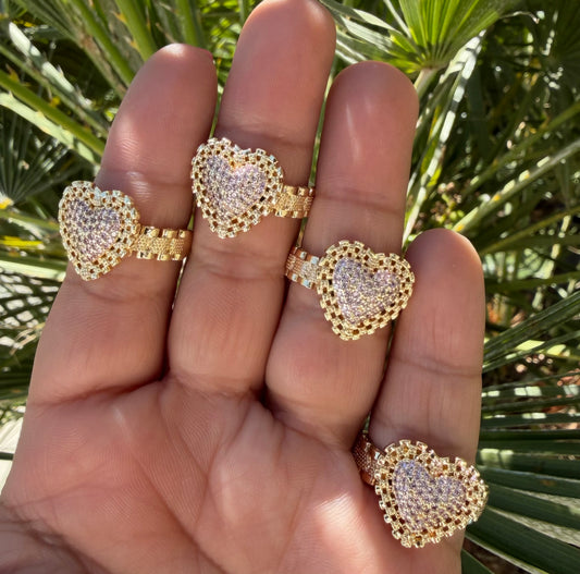 1pc Heart Rolex Ring