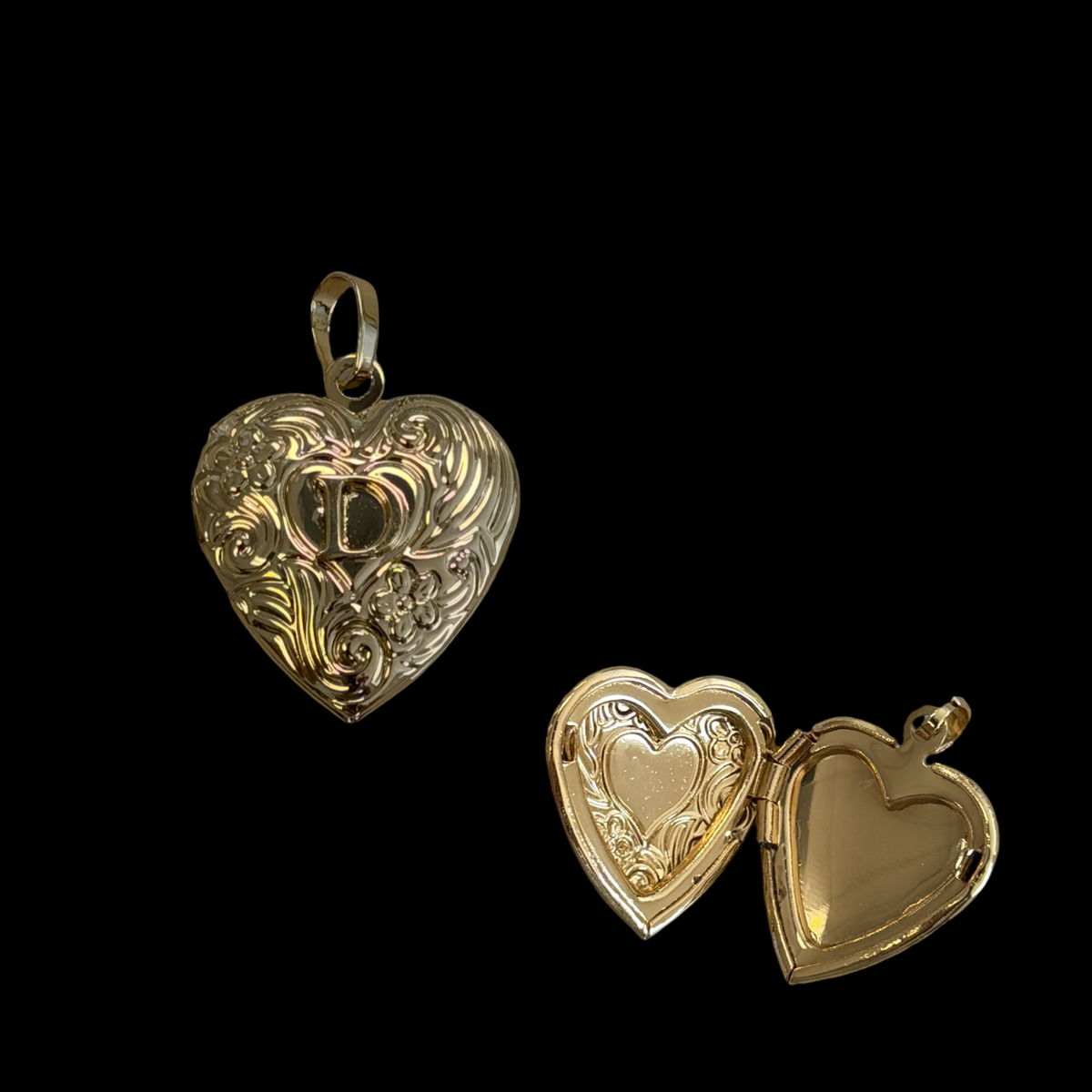 H-9 heart D pendant
