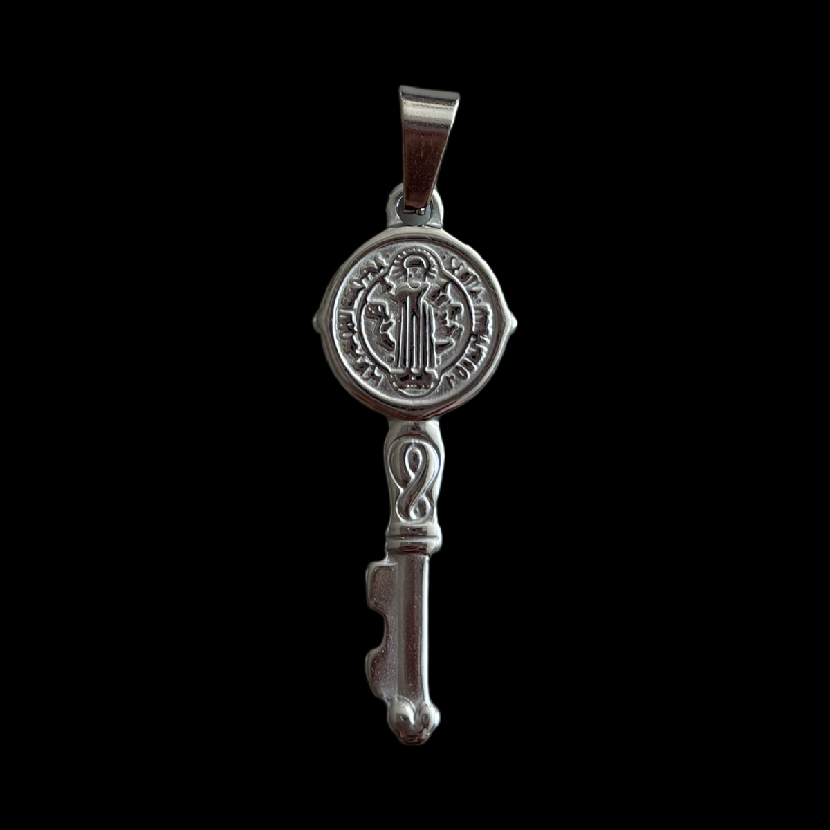 SS-21 San Benito key pendant stainless steel
