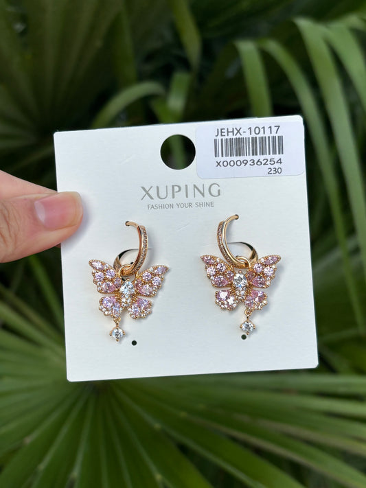Xp butterfly pink earring #6254