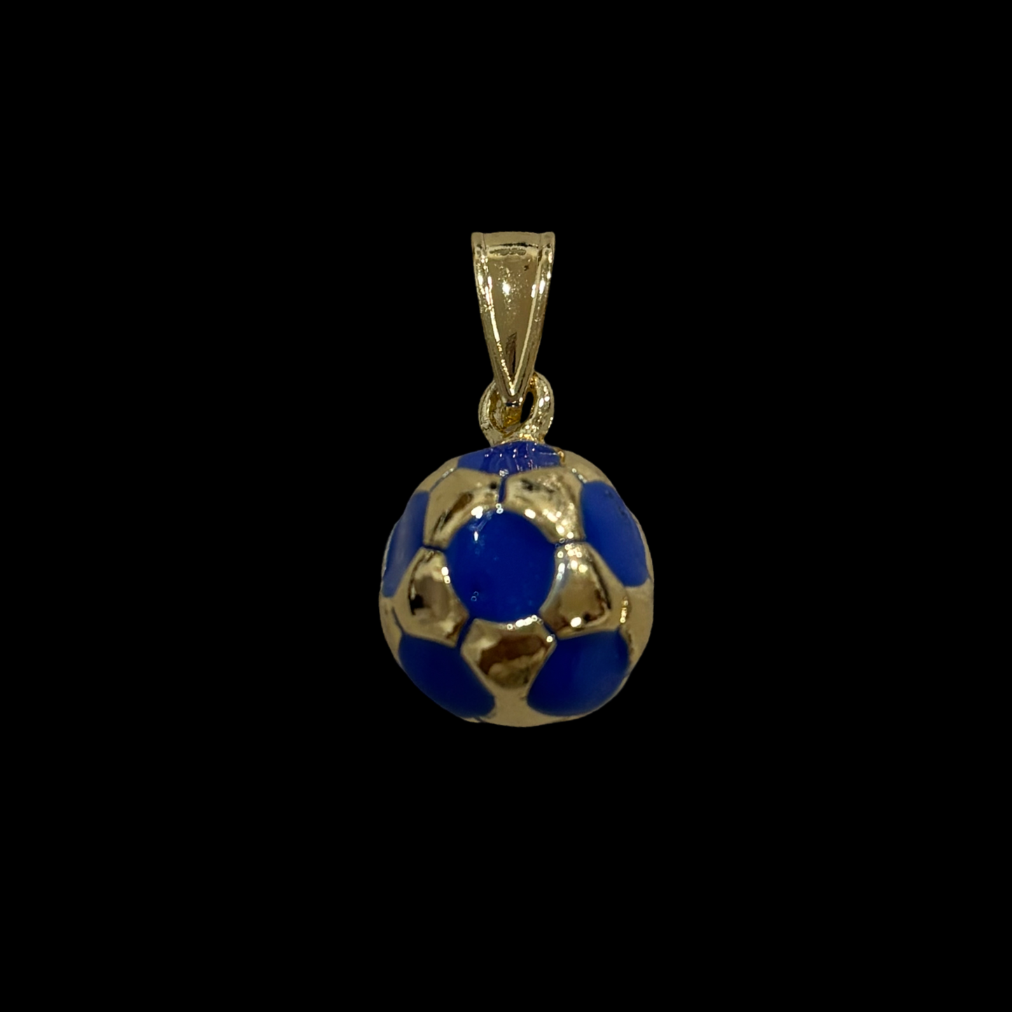 Blue soccer ball pendant