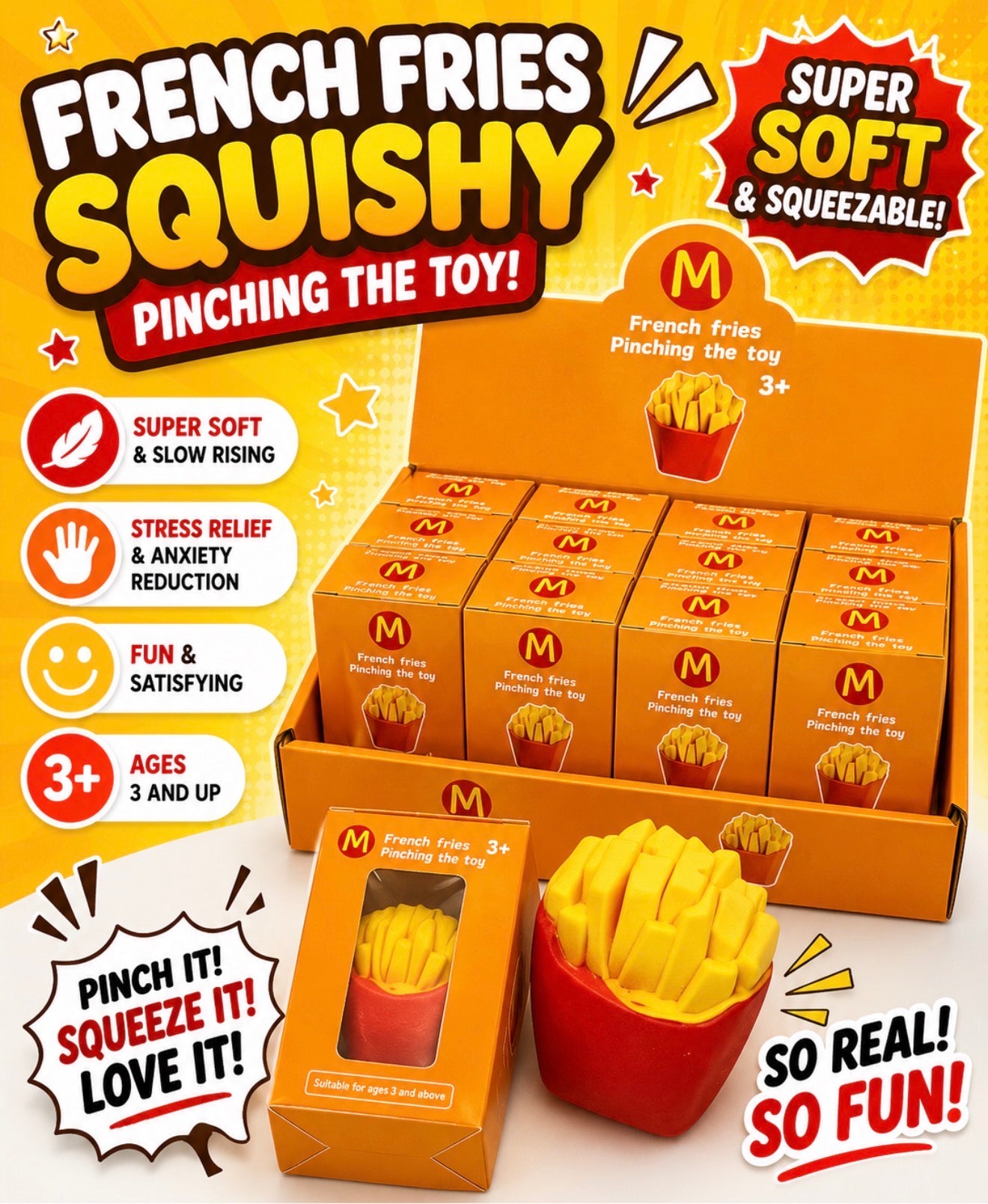 16PC French Fries Squishy