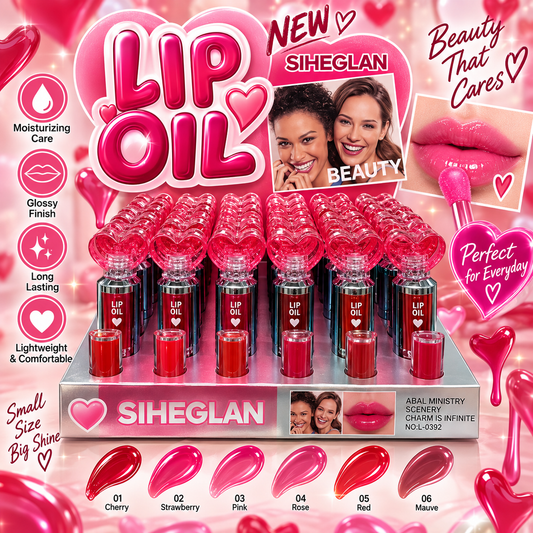 Heart Lip oil 24pc #L-0392
