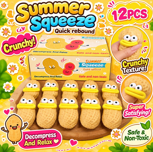 Cacahuate face crunchy 12pc Squishy