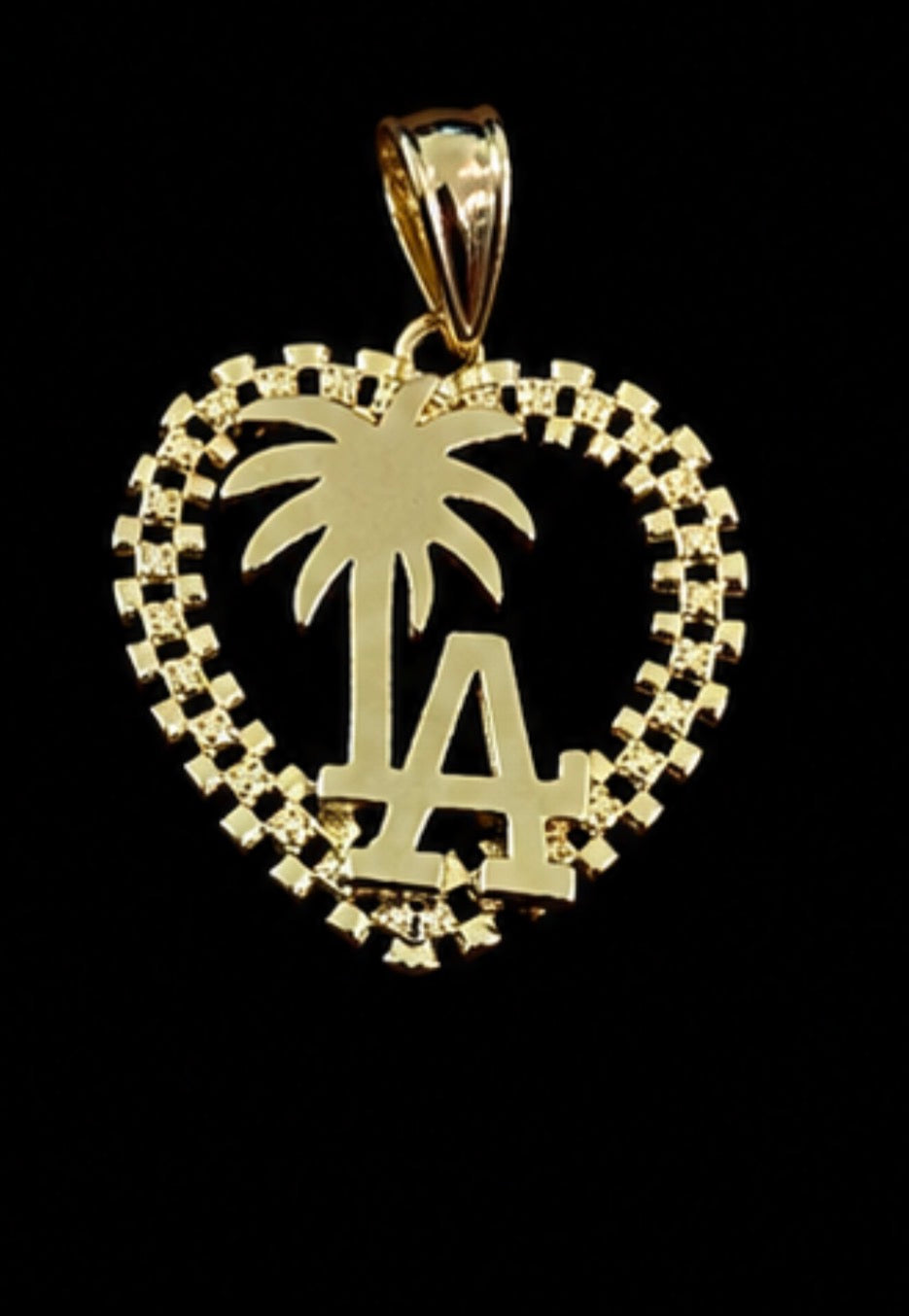 H-#3 heart LA palmara pendant