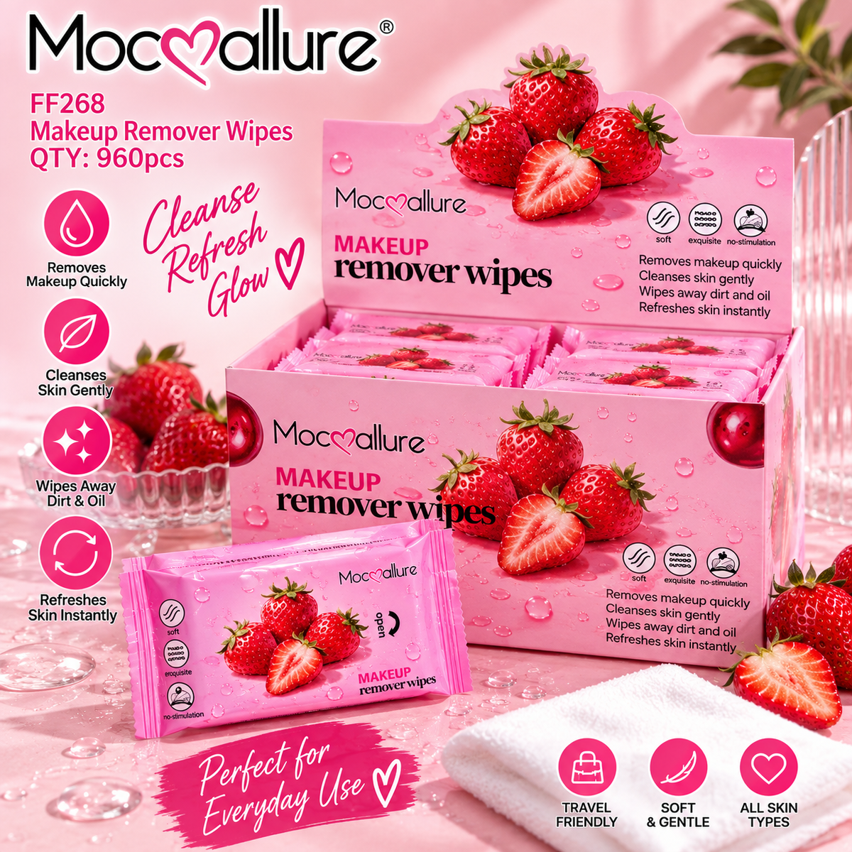 Strawberry Makeup Wipe Remover