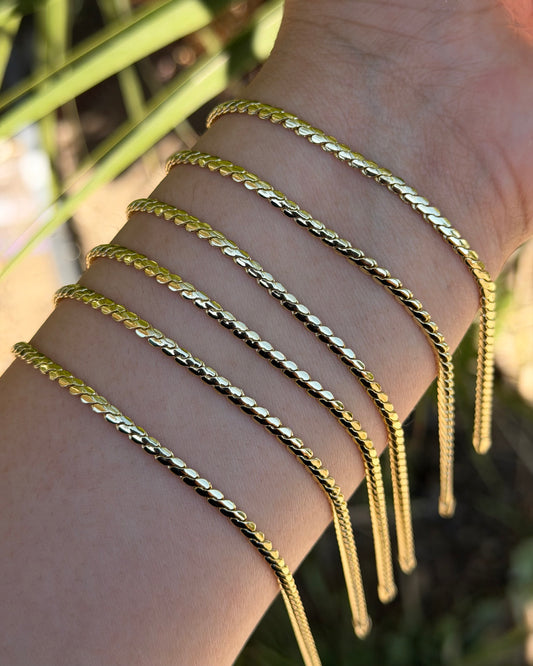 6pc Snake Belly Bracelet