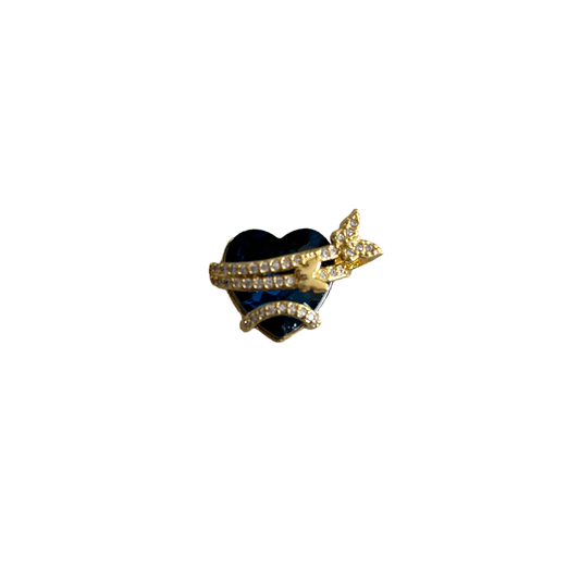 H-50 blue  heart pendant