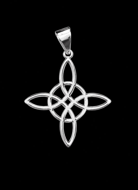P-78 nudo de bruja silver pendant