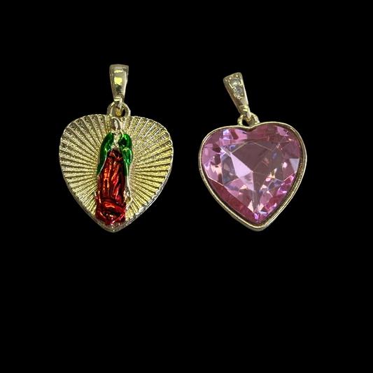 H-70 heart pink pendant