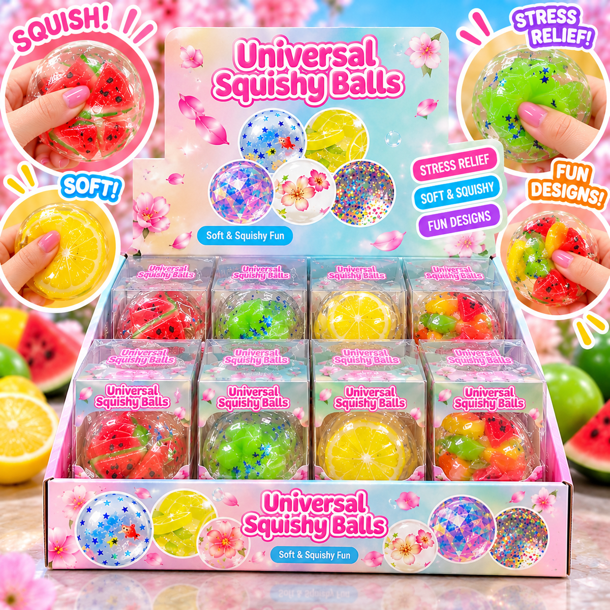 Squishy fruit balls 12pcs Squishy