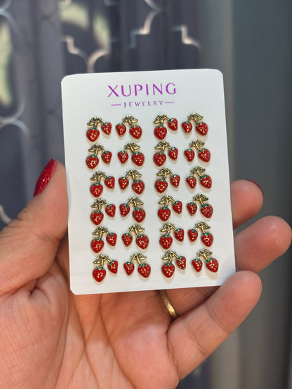 Cherry Stud Earring 12pc Pack Style #6747