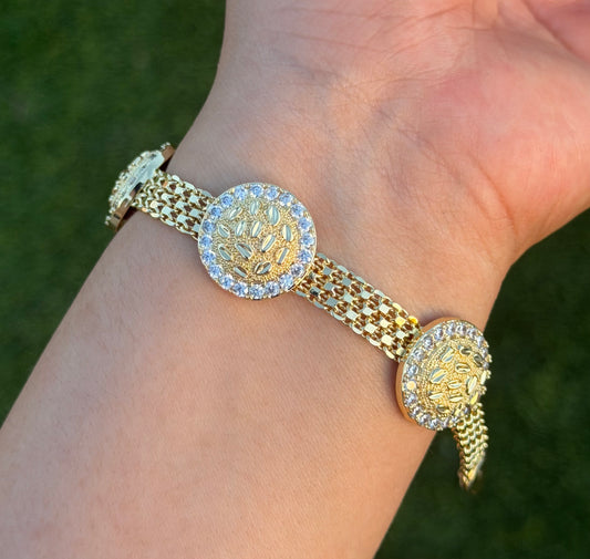 Large Circle Nugget Bracelet