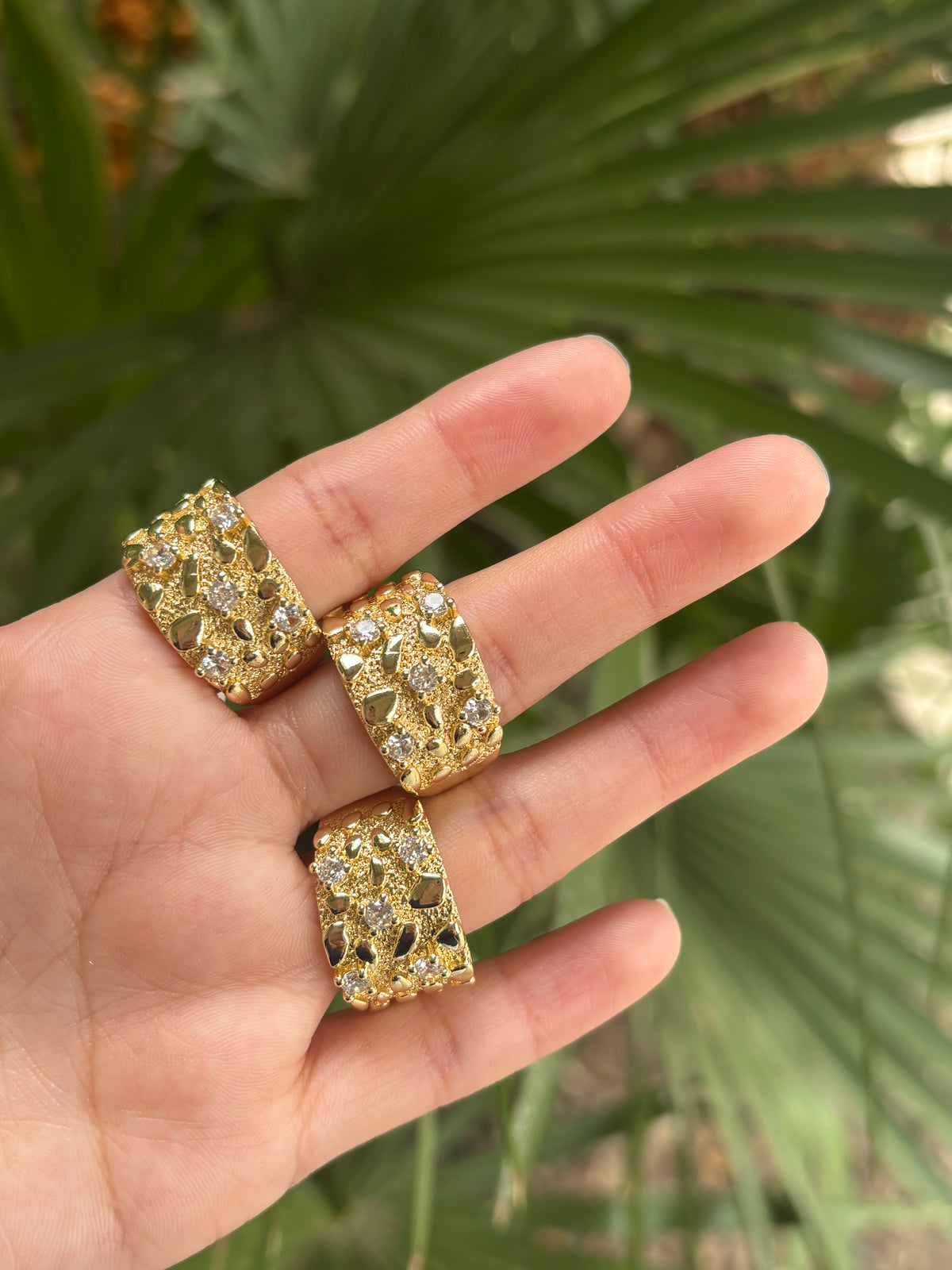 Nugget bling ring 1pc