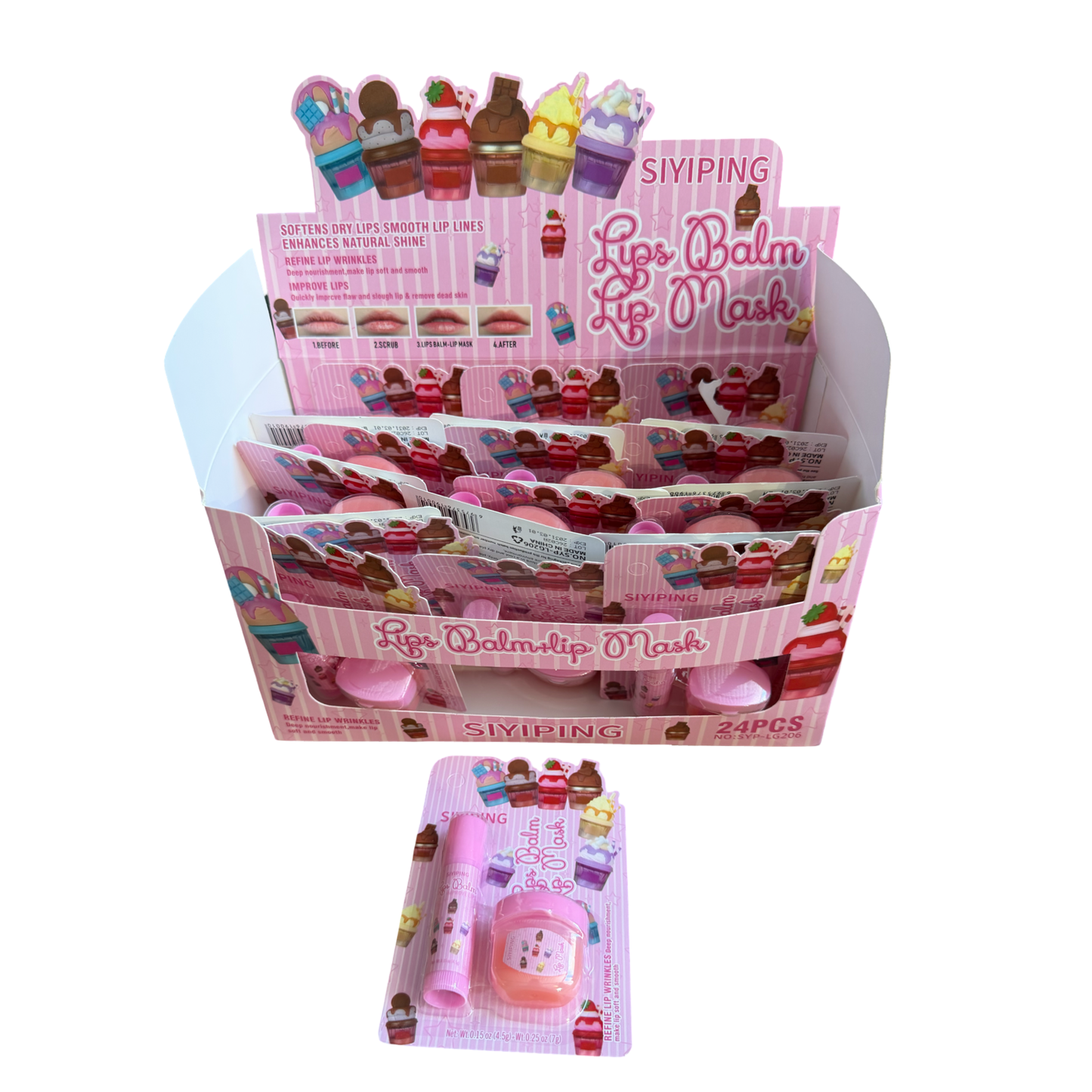 24pc Lip balm & Lip Mask