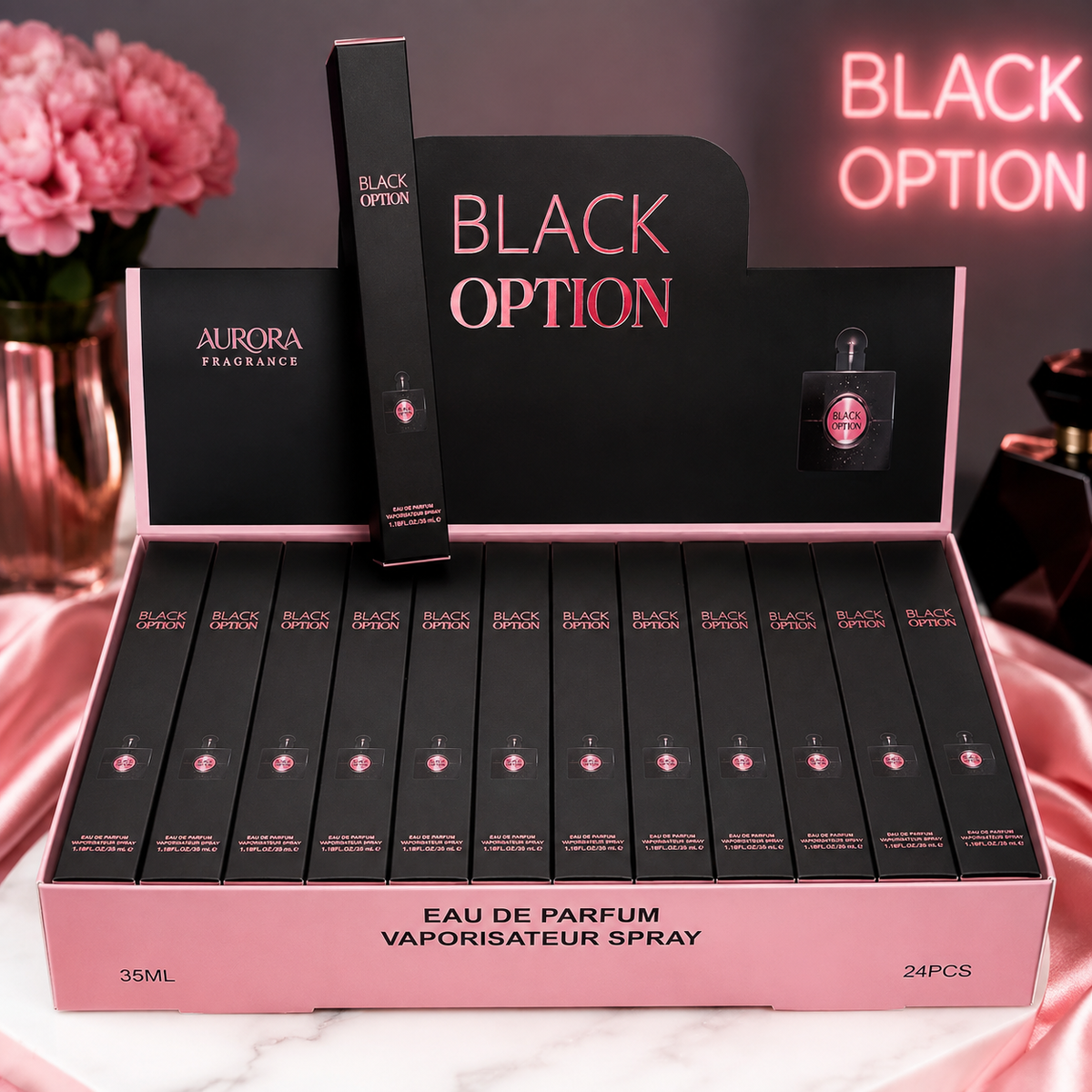 Black Option Travel Perfume 24pc
