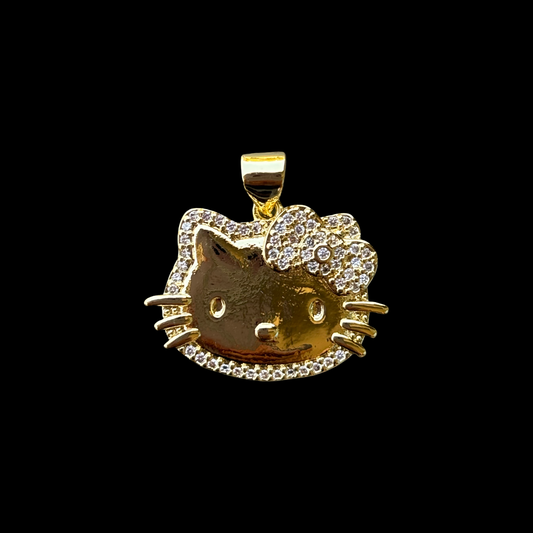 Hk face gold pendant