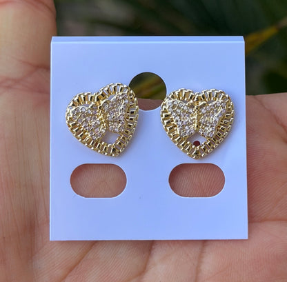 Butterfly Rollex Stud Earrings