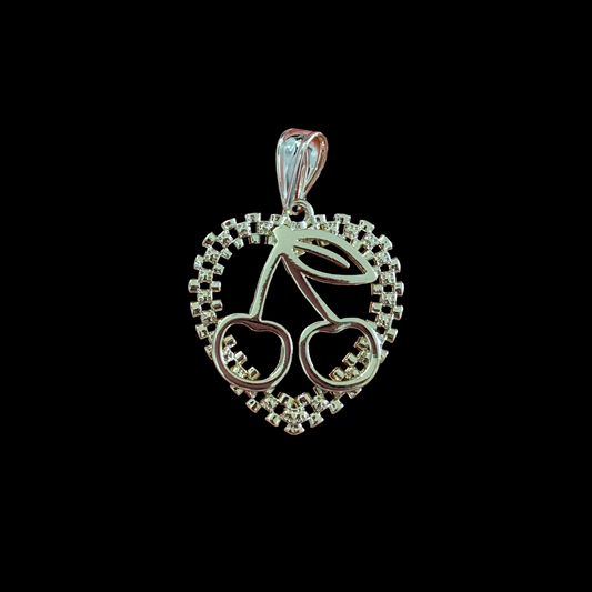 Heart cherry pendant