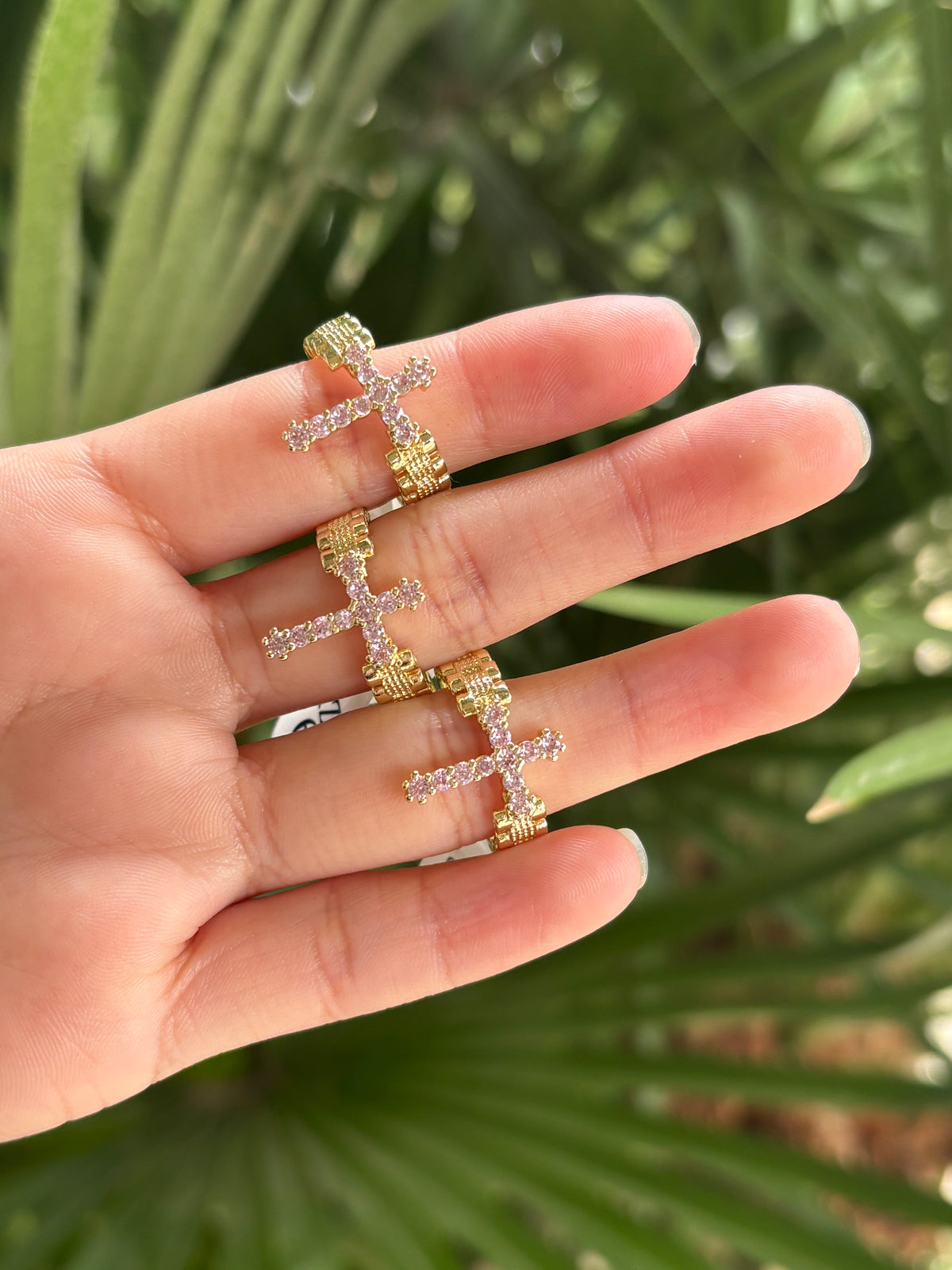 Ring Cruz pink 1pc